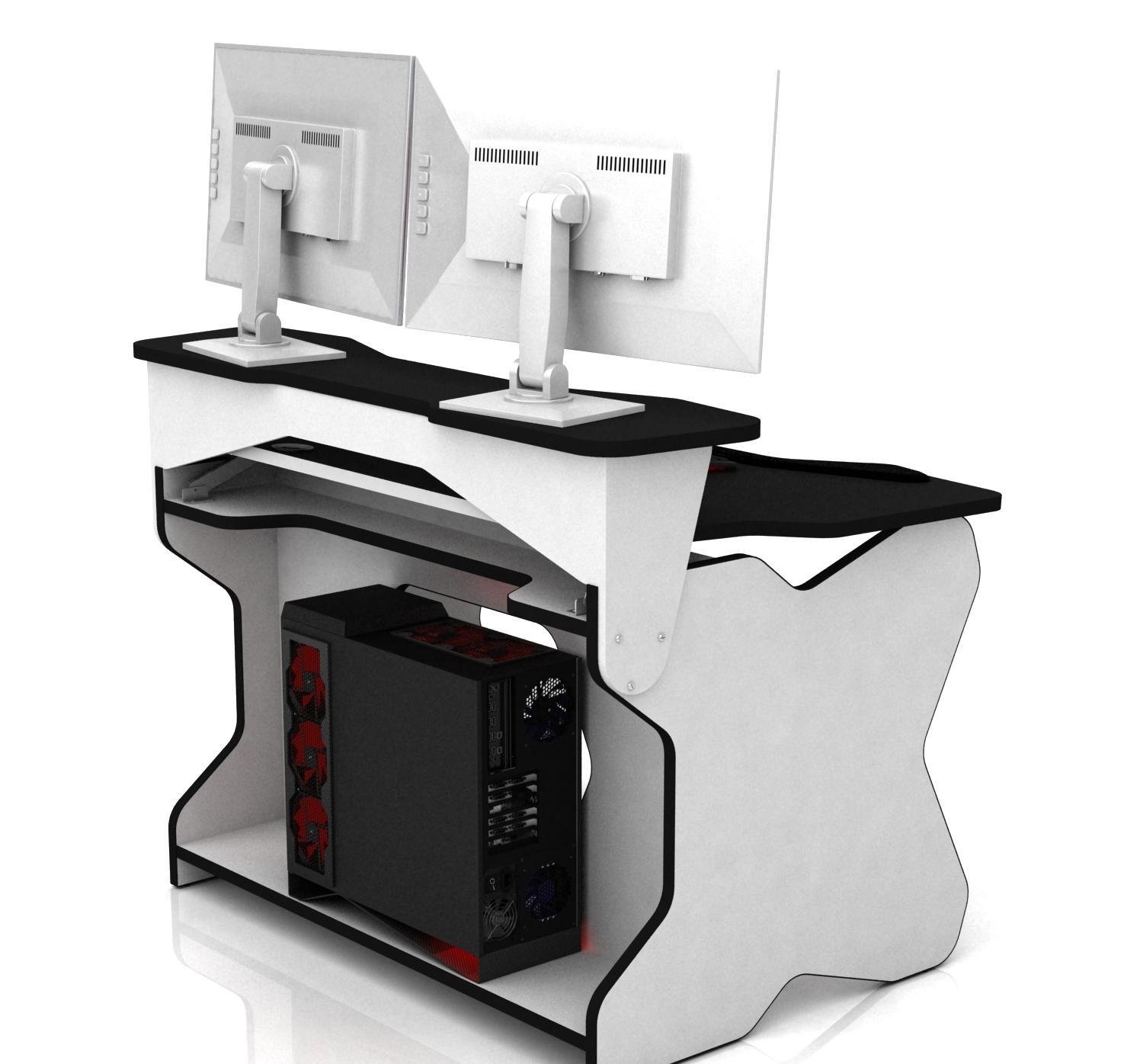 Геймерский стол DX14 CONSTRUCTOR профессиональный трансформированный стол-парта Белый с черным - фото 5 Геймерский стол DX14 CONSTRUCTOR профессиональный трансформированный стол-парта Белый с черным - фото 5