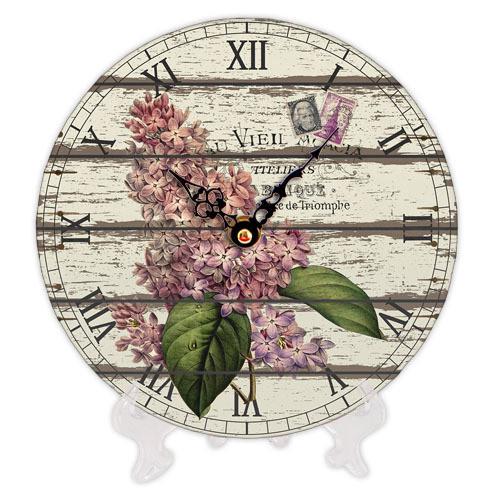 Часы настенные круглые Presentville Сирень 18 см (CH18 F 15S016)