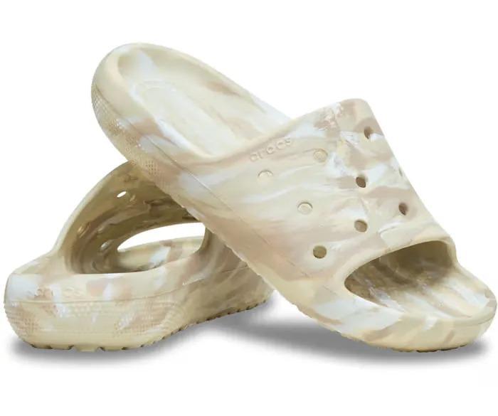 Шльопанці Crocs Classic Marbled Slide M13 р. 48/49 31 см Bone/Multi (211211) - фото 4