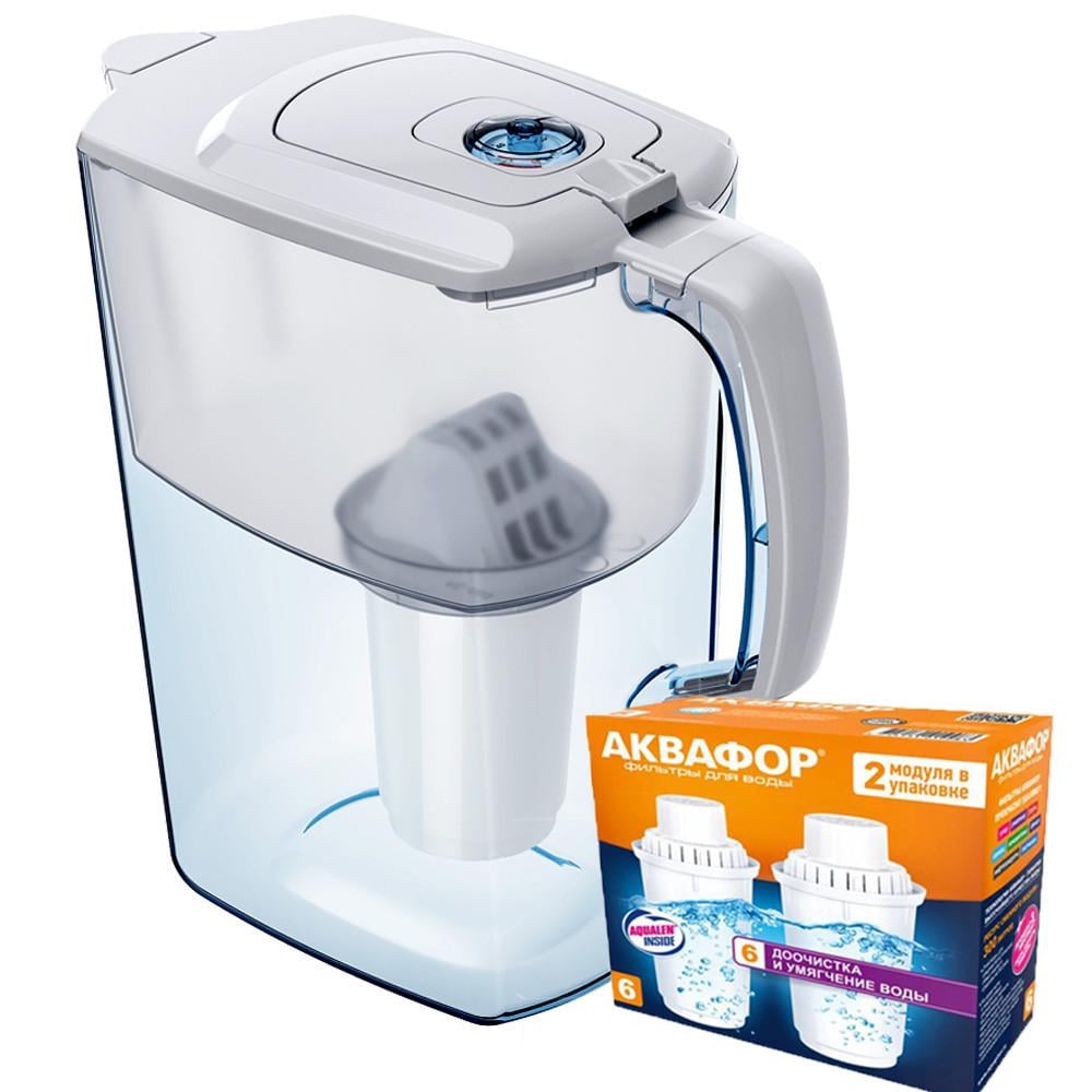 Фильтр-кувшин Аквафор Атлант два модуля В6 Жесткость Белый (1819079606)