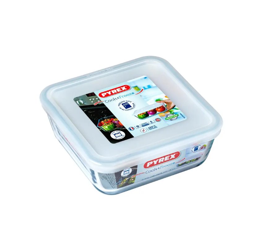 Форма скляна PYREX Cook&Freez з кришкою 15х15 см 0,85 л (218P001/7646) Форма скляна PYREX Cook&Freez з кришкою 15х15 см 0,85 л (218P001/7646)