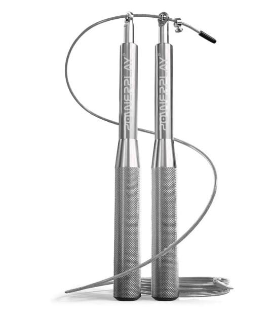 Скакалка скоростная алюминиевая на подшипниках PowerPlay 4207 Elite Jump Rope 3 м Серебряная (PP_4207_Silver)