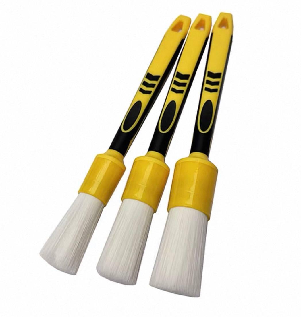 Пензлі з синтетичного м’якого ворсу та гумовою ручкою 3 шт.