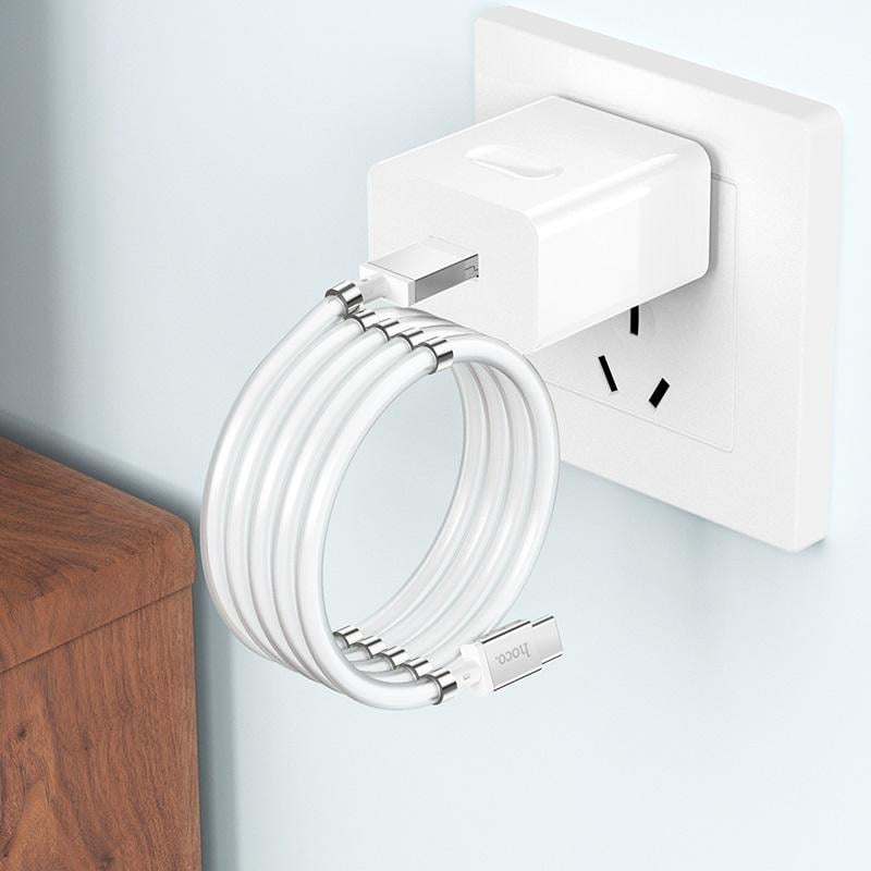 Кабель Hoco Type-C Magic Magnetic Charging U91 1 м White (a88d9961) - фото 4