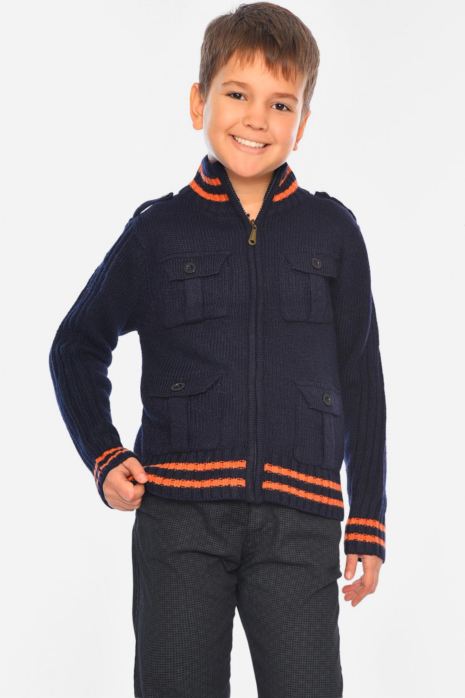 Кофта детская для мальчика 140 см Темно-синий (196338)