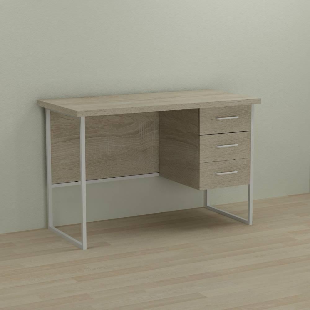 Письмовий стіл Ferrum-decor Гаррі ДСП 32 мм 75x140x70 см Білий/Дуб Сонома (FRD-101017)