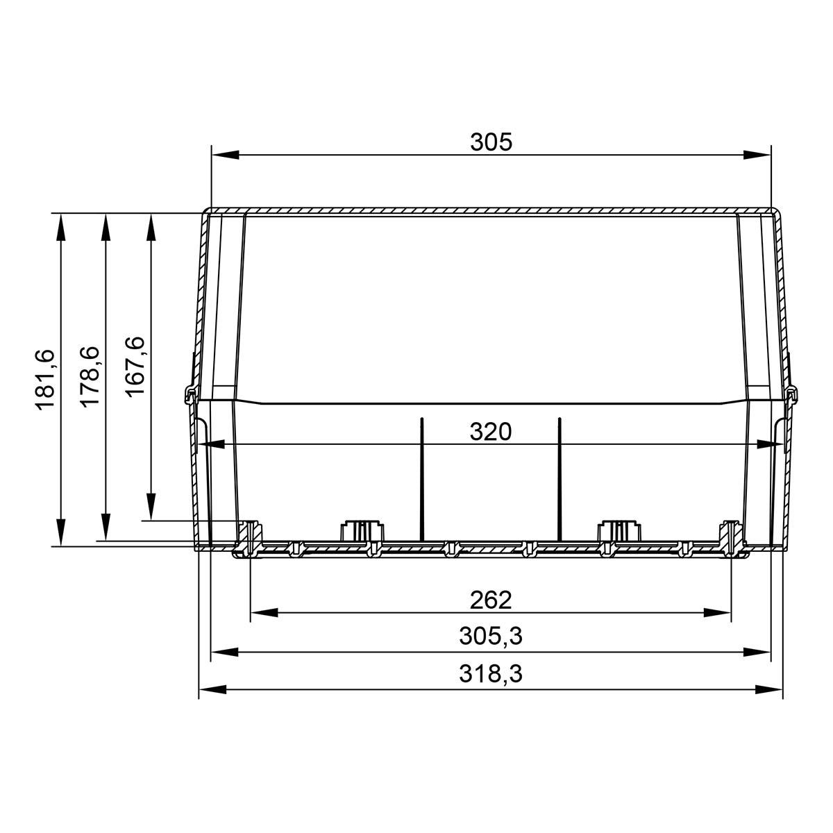 Коробка для элементов защиты двигателя IDE IP65 с непрозрачной крышкой 342x253x191 мм (GSV322) - фото 8