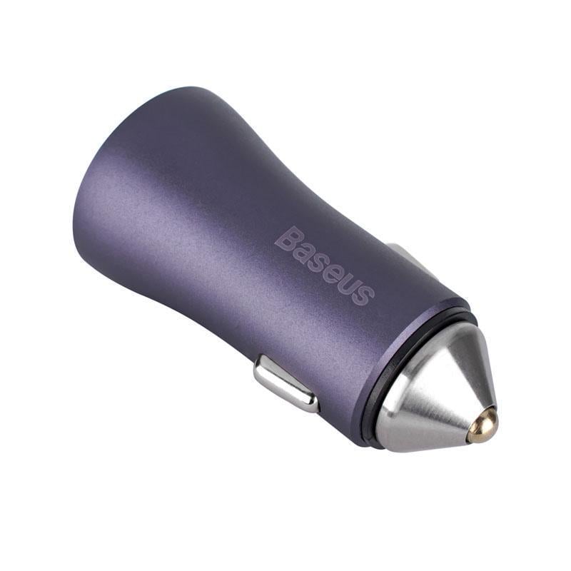 Зарядное устройство автомобильное BASEUS Golden Contactor Pro Dual Fast Charger C+C 40W Dark Gray (231682)