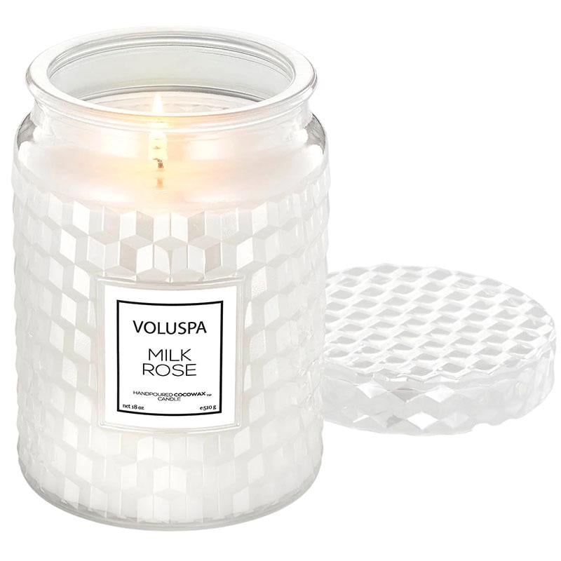 Свеча ароматическая Voluspa Roses Milk Rose 510 г банка с крышкой (111000754)