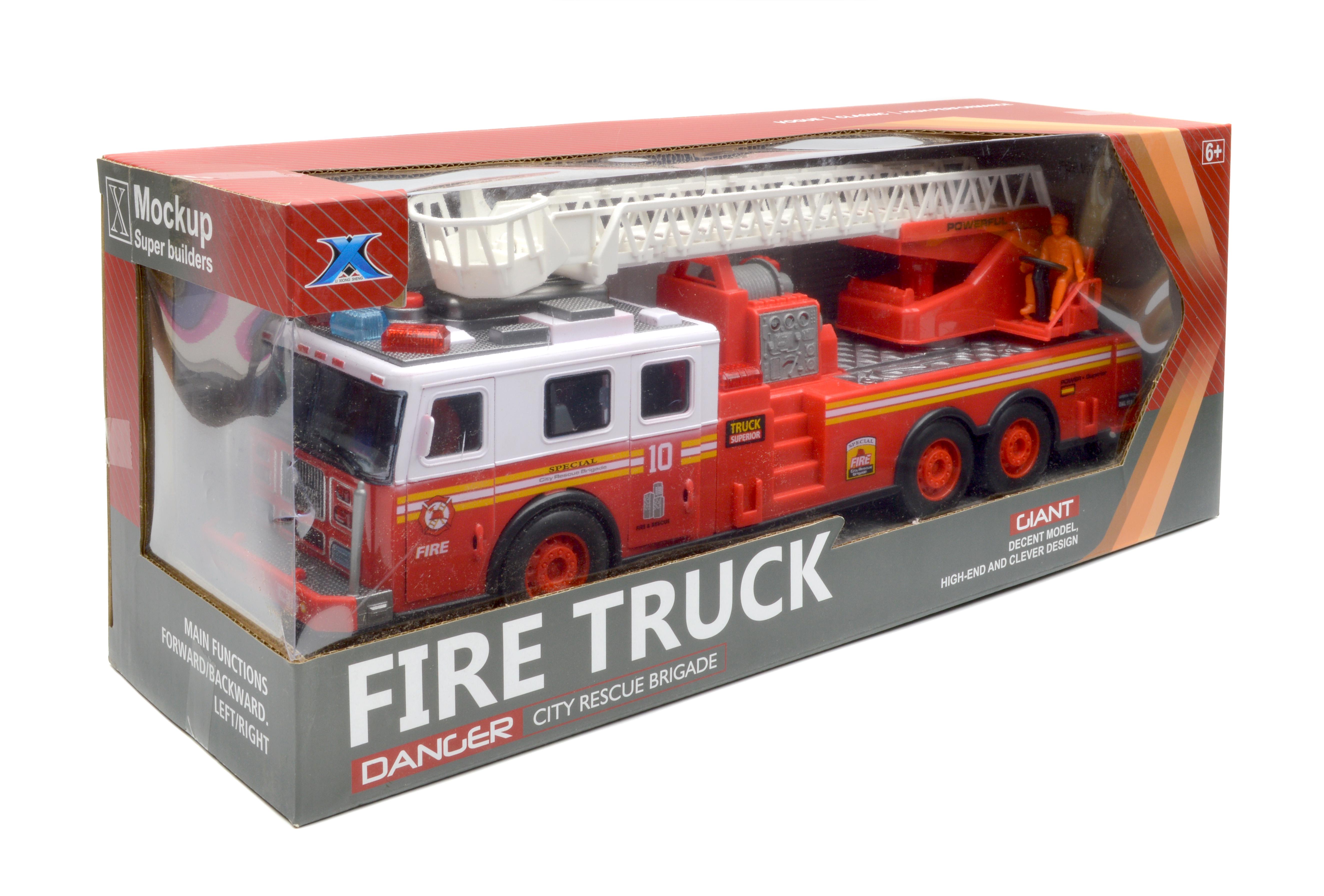 Пожарная машина Shantou 733A с подсветкой/звуками/интерактивными дверями (XF 733A) - фото 10