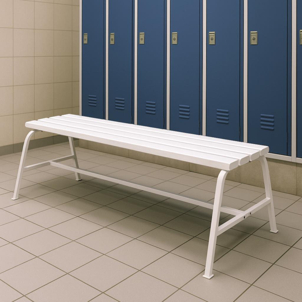 Лавка садова ТОБІ ШО без спинки для дачі/парку 1503х450х650 мм Білий - фото 2 Лавка садова ТОБІ ШО без спинки для дачі/парку 1503х450х650 мм Білий - фото 2