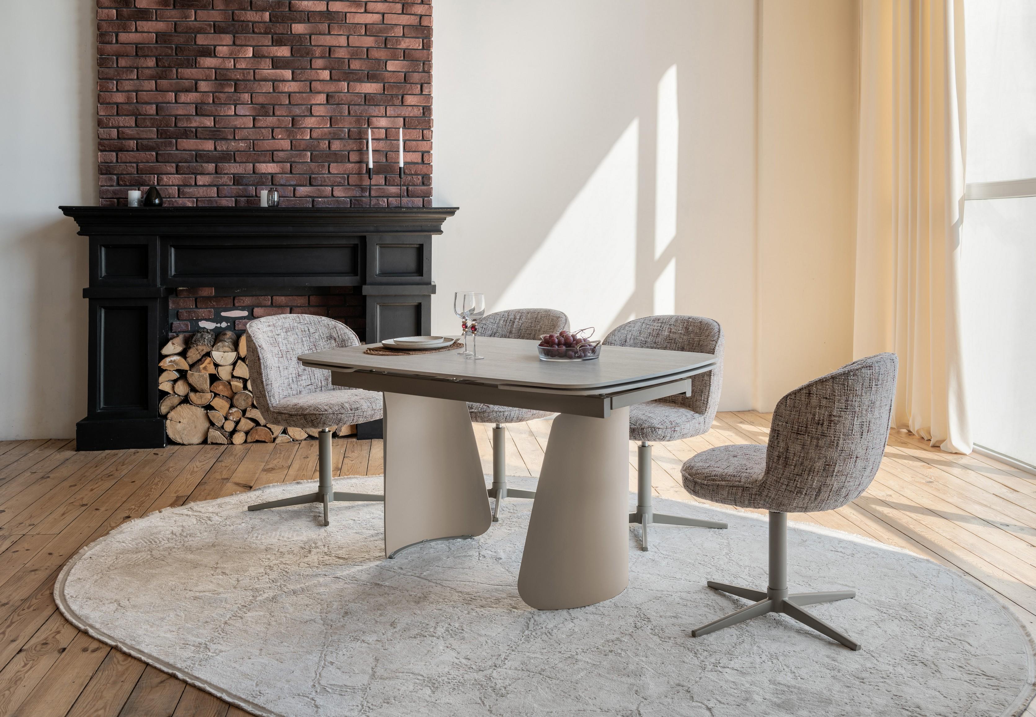 Обідній стіл розсувний Vetro Mebel Нардо 1400/2000х900x760 мм Крема марфіль/Бежевий TМL-1270) - фото 6 Обідній стіл розсувний Vetro Mebel Нардо 1400/2000х900x760 мм Крема марфіль/Бежевий TМL-1270) - фото 6