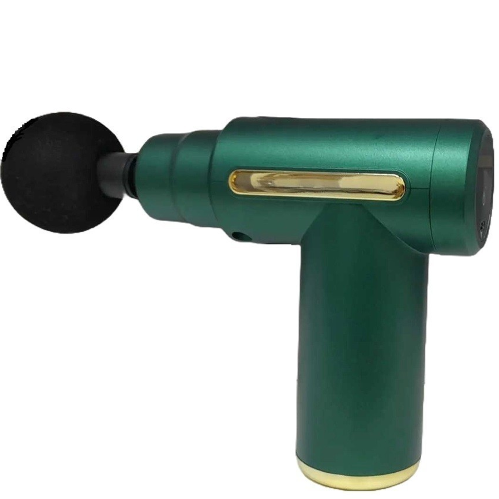 Массажер вибрационный аккумуляторный для мышц Fascial Gun CY-720 Зеленый