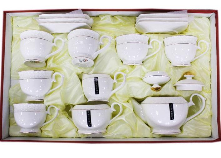 Сервіз для чаю 15 предметів 6 чашок 280 мл з блюдцем/заварювальний чайник/цукорниця/молочник (PT0443-A)