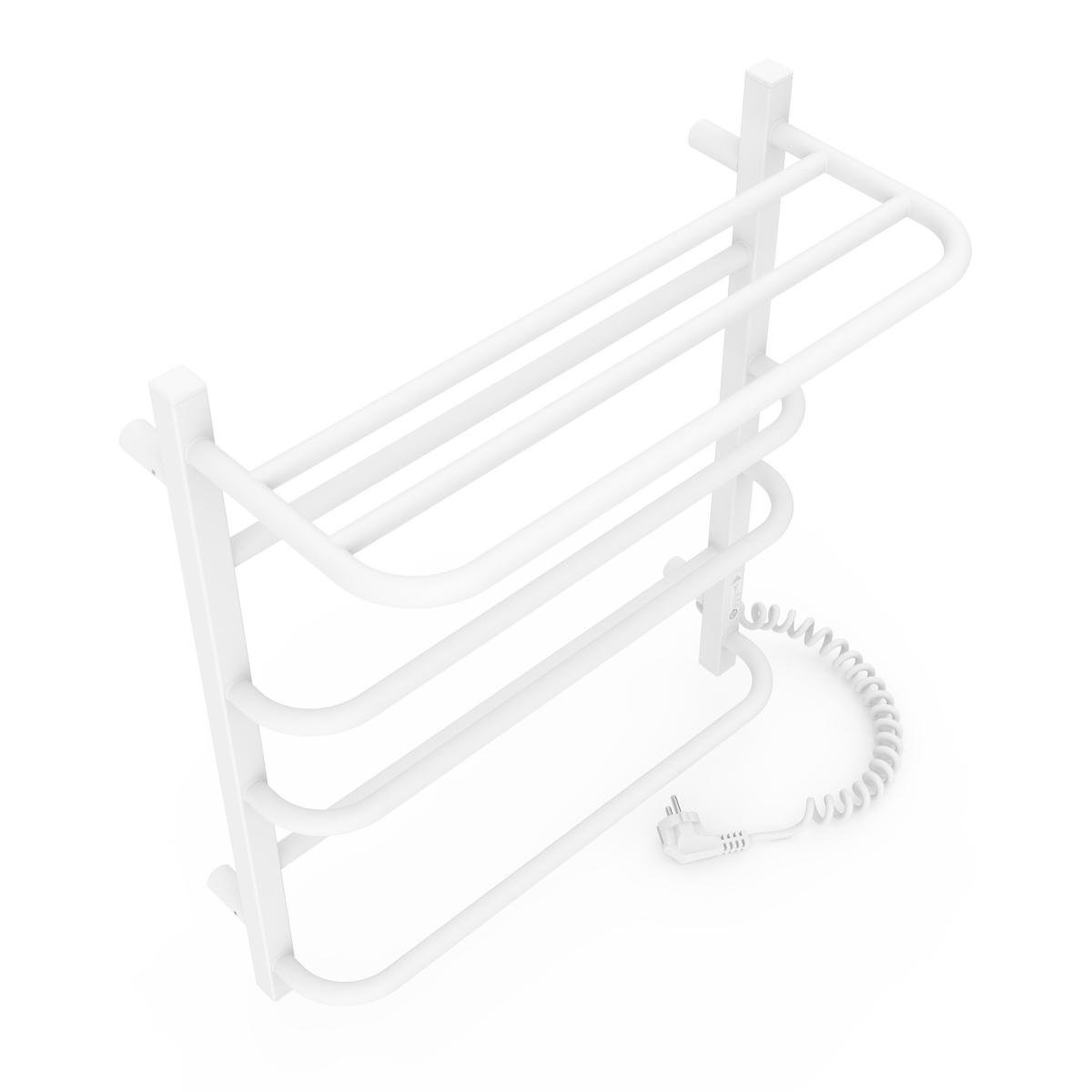 Рушникосушарка електрична Laris Зебра Комфорт ЧФ6 сталева 500х600 мм з полицею та правим підключенням Білий (132-127-73207783) - фото 3