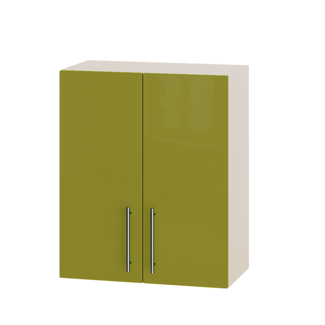 Шкаф верхний Эверест Модерн модуль Верх В10-600 60х30х72 см Олива глянец/Дуб Молочный (04907) - фото 1