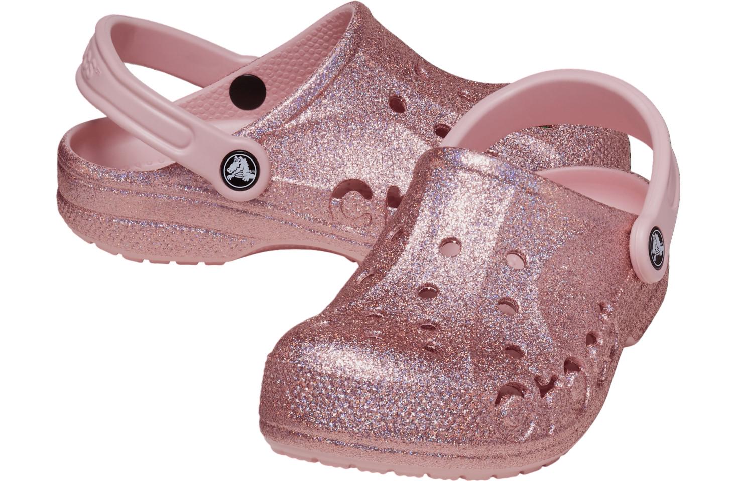 Сабо з блискітками Crocs Baya Glitter р. 39-40 Petal Pink (23507477)