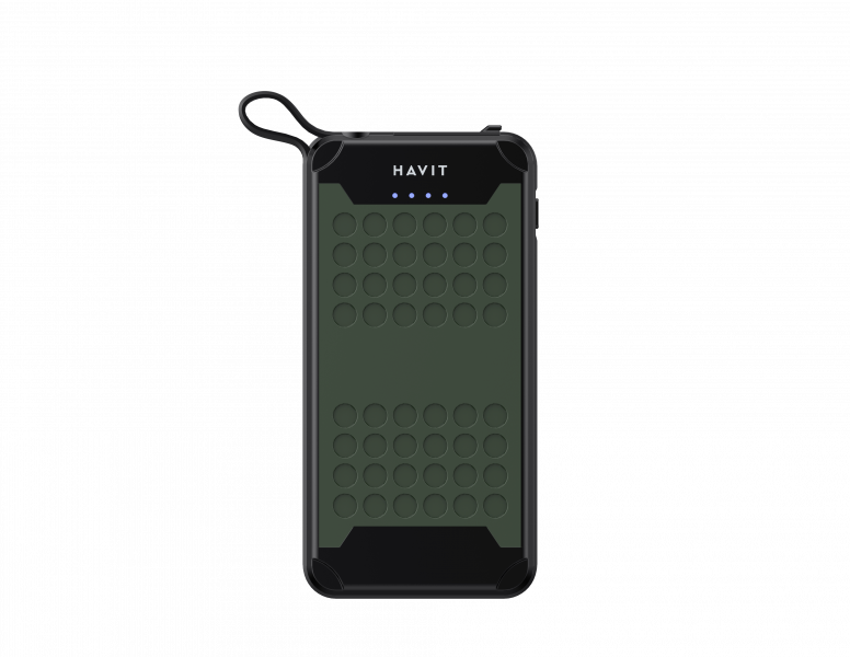 Повербанк защищенный Havit FS214 с фонариком IP67 10000 mAh Green (27522) - фото 4