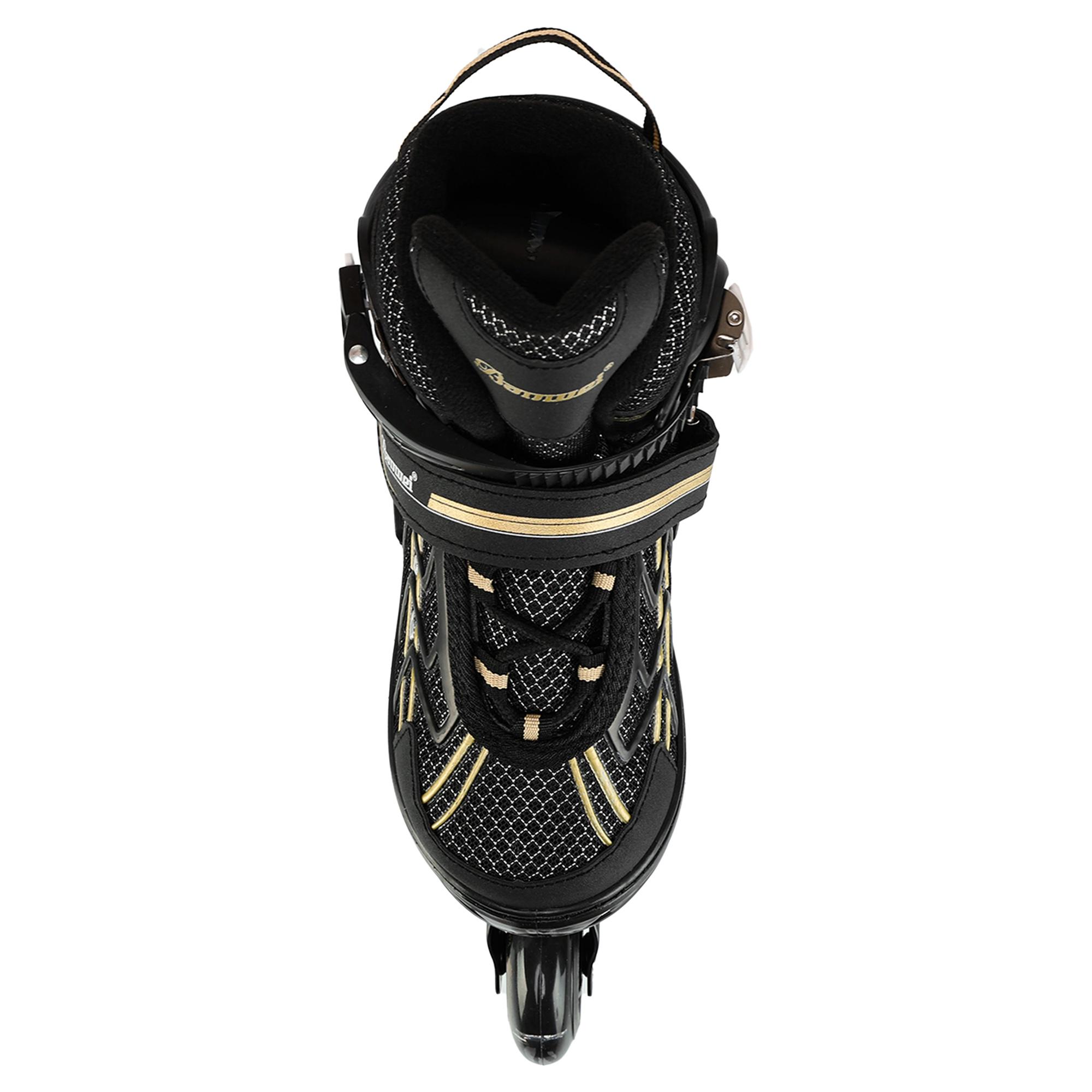 Роликовые коньки Banwei BW-129 раздвижные колеса светящиеся р. 31-34 Черный (BW-129_Черный_S_(31-34) - фото 5 Роликовые коньки Banwei BW-129 раздвижные колеса светящиеся р. 31-34 Черный (BW-129_Черный_S_(31-34) - фото 5