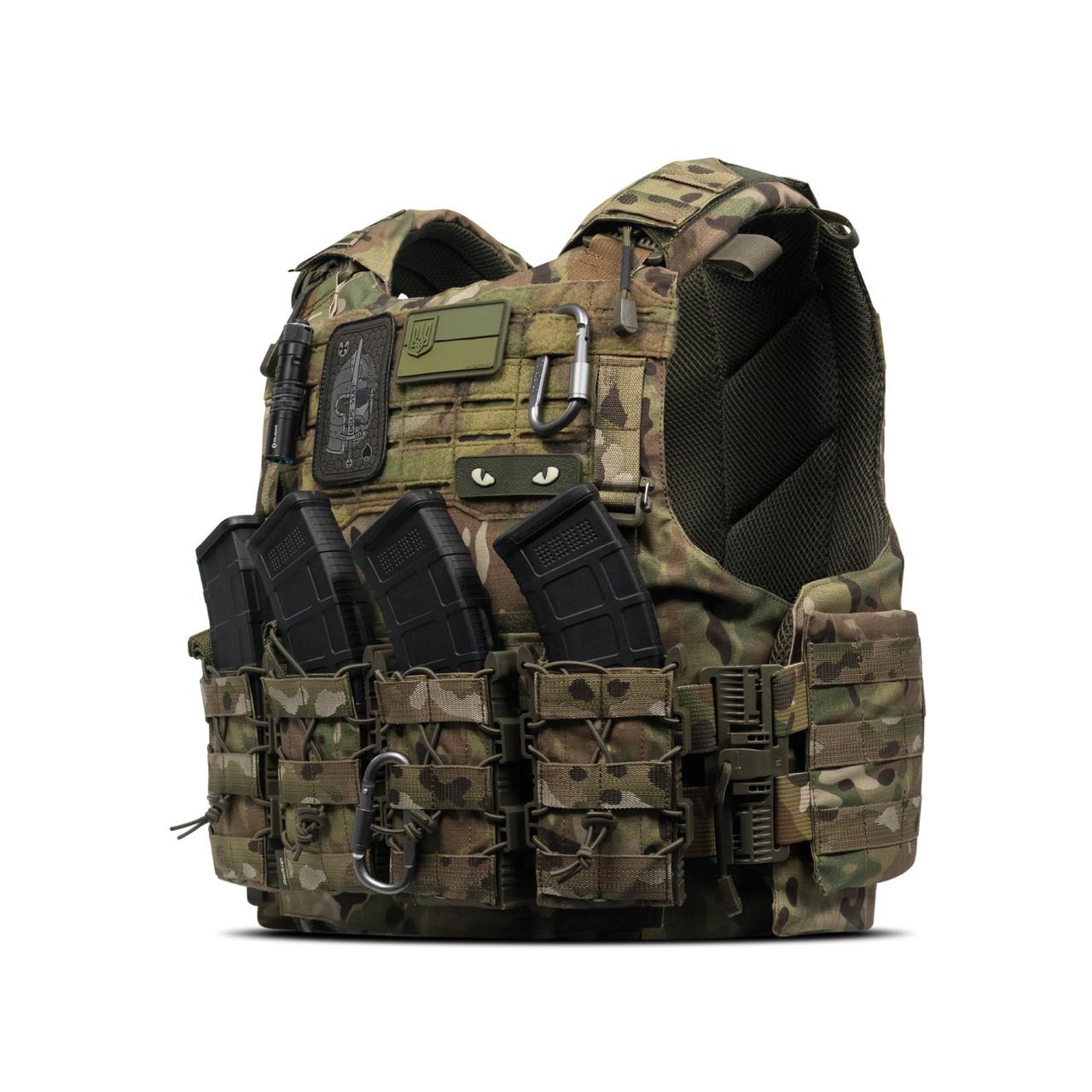 Плитоноска UkrArmor IBV Cordura MOLLE Универсальный M-XXL Мультикам (100360)