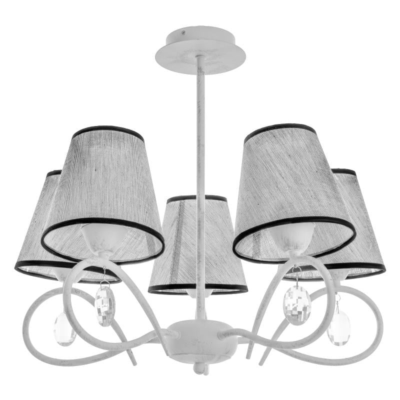 Люстра классическая Brille BKL-593S/5 E27 GY с абажуром