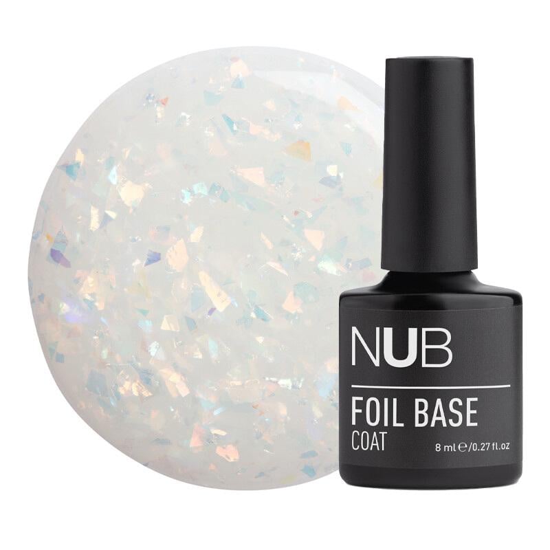 База каучукова NUB Foil Base Coat 8 мл 02 Прозоро-молочний з поталлю (90037018)
