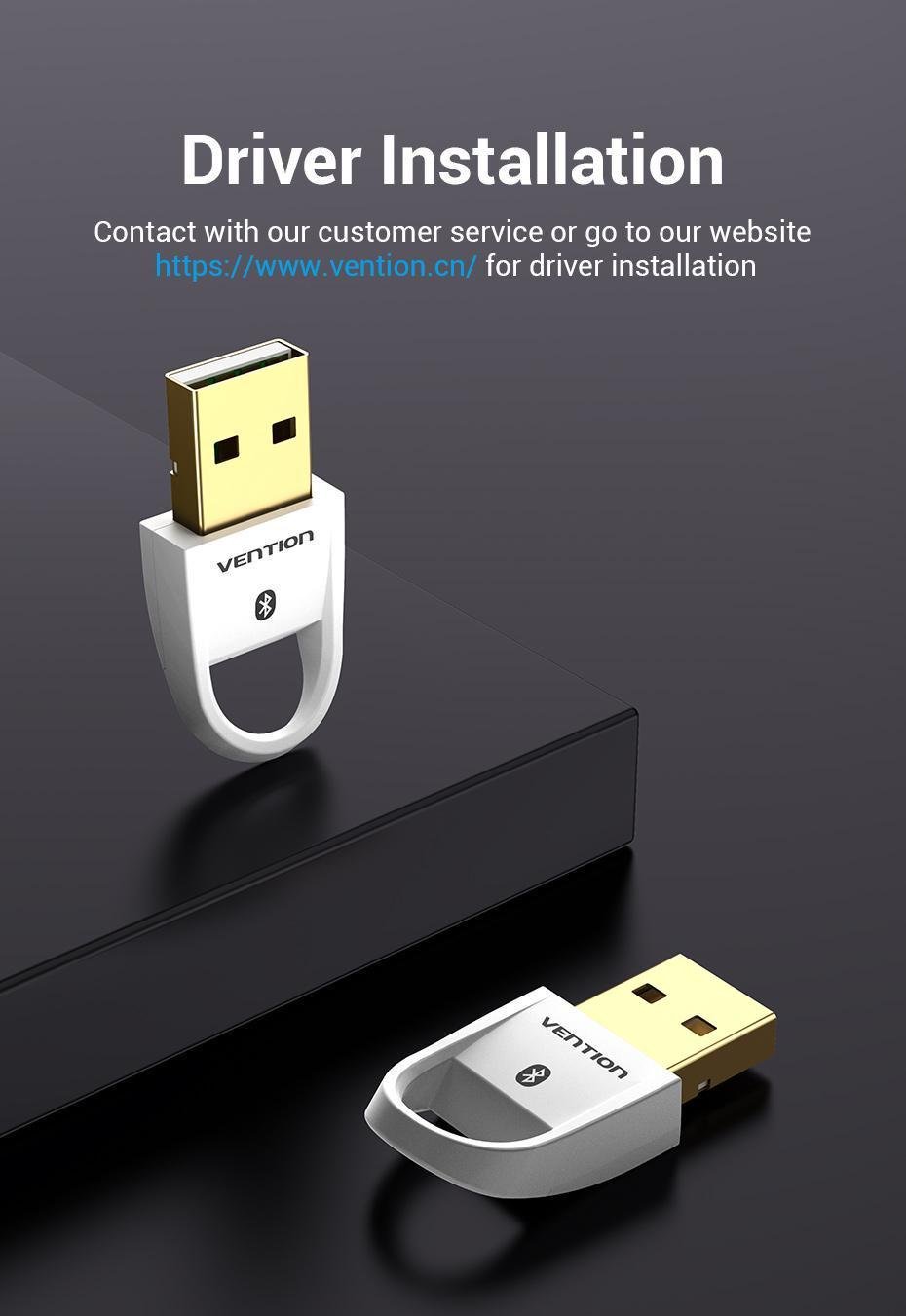 Адаптер Vention Bluetooth 5.0 приймач-передавач USB Білий (CDSW0) - фото 17