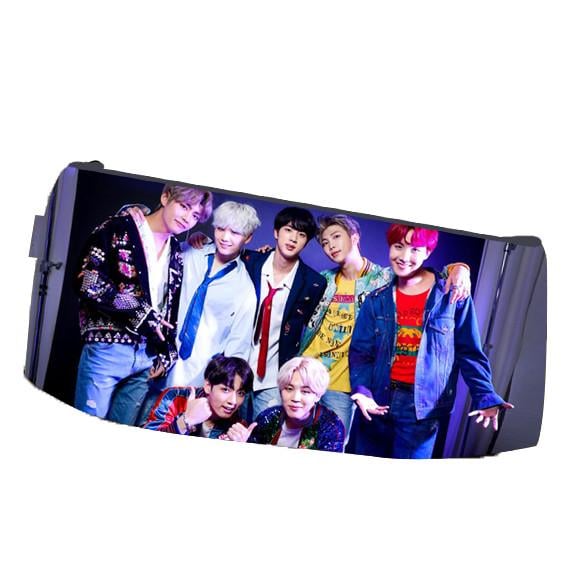 Пенал школьный Бтс BTS Bangtan Boys двухсторонний 22х11 см (pn_0083)