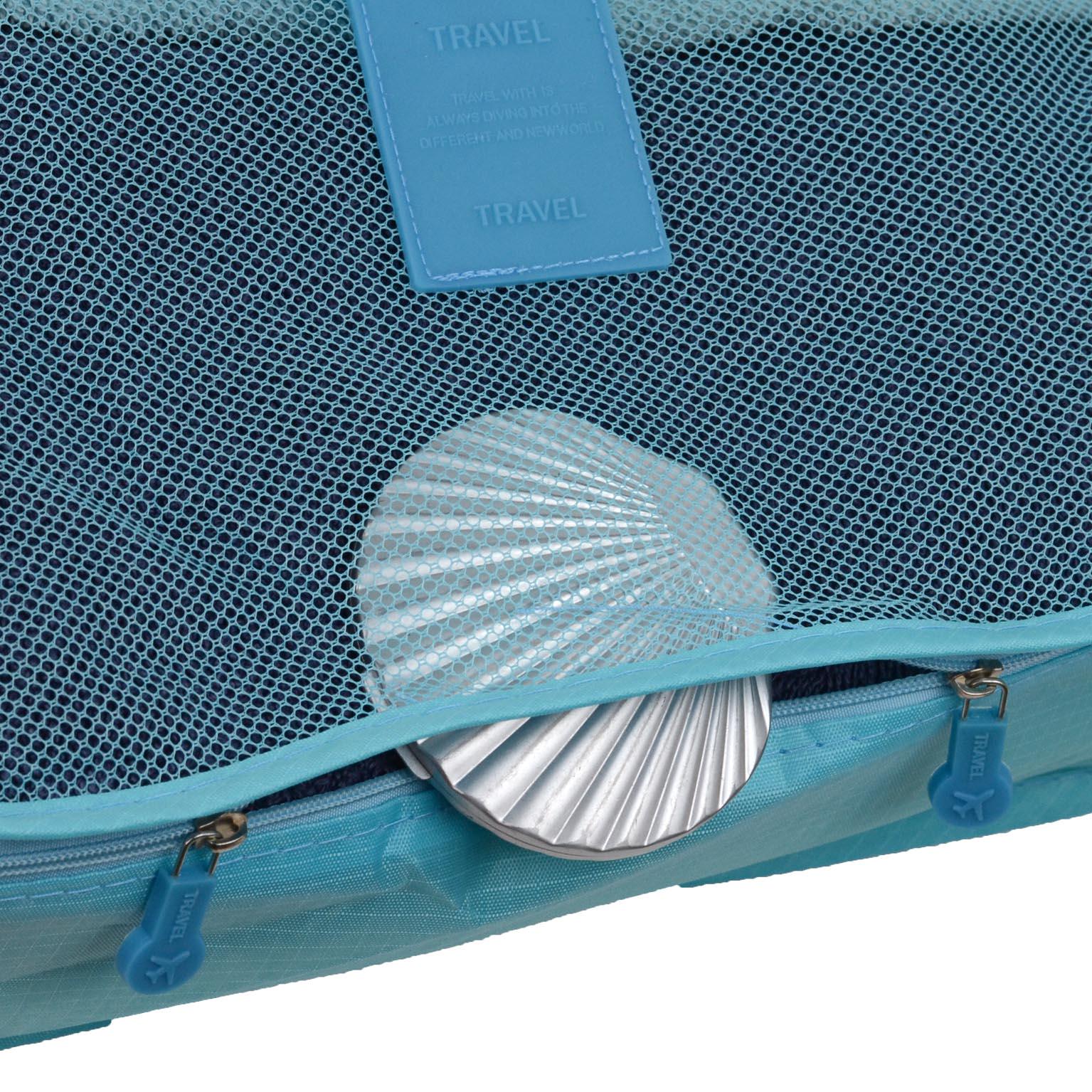 Набір органайзерів для подорожей та дому 6в1 нейлон водовідштовхувальний Блакитний (КДО-15-2) - фото 3