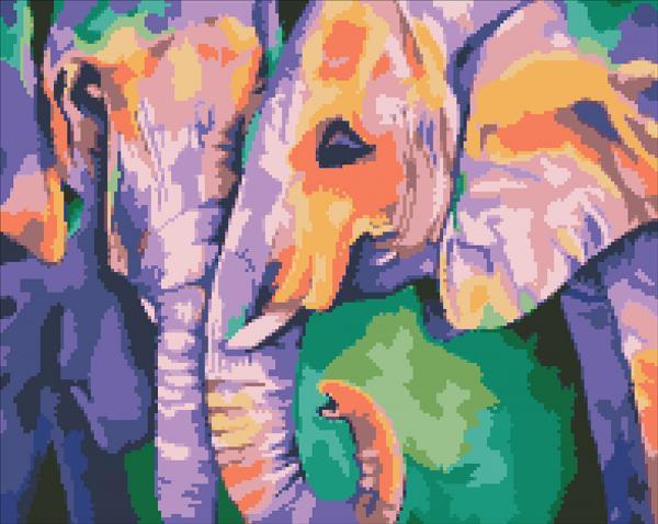 Алмазная мозаика Идейка Животные Индийские краски 40х50 см холст на подрамнике (АМ6126-mt)