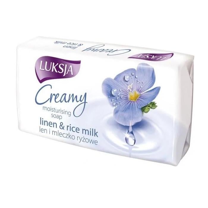 Крем-мыло твердое Luksja Льон и рисовое молочко 90 г (1615846613)