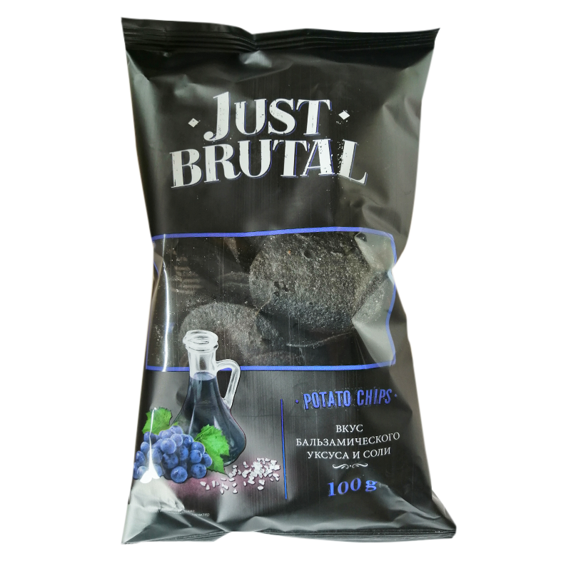 Чипсы картофельные Just Brutal со вкусом бальзамического уксуса и соли 100 г