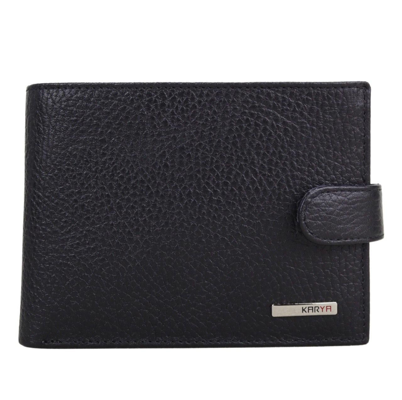 Портмоне чоловіче з натуральної шкіри Karya 0418-45 Чорний (2829676355)