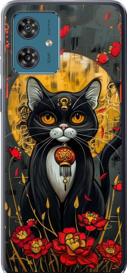 Чехол на Motorola Moto G54 China Cat (6134u-3339-42517) Чехол на Motorola Moto G54 China Cat (6134u-3339-42517)