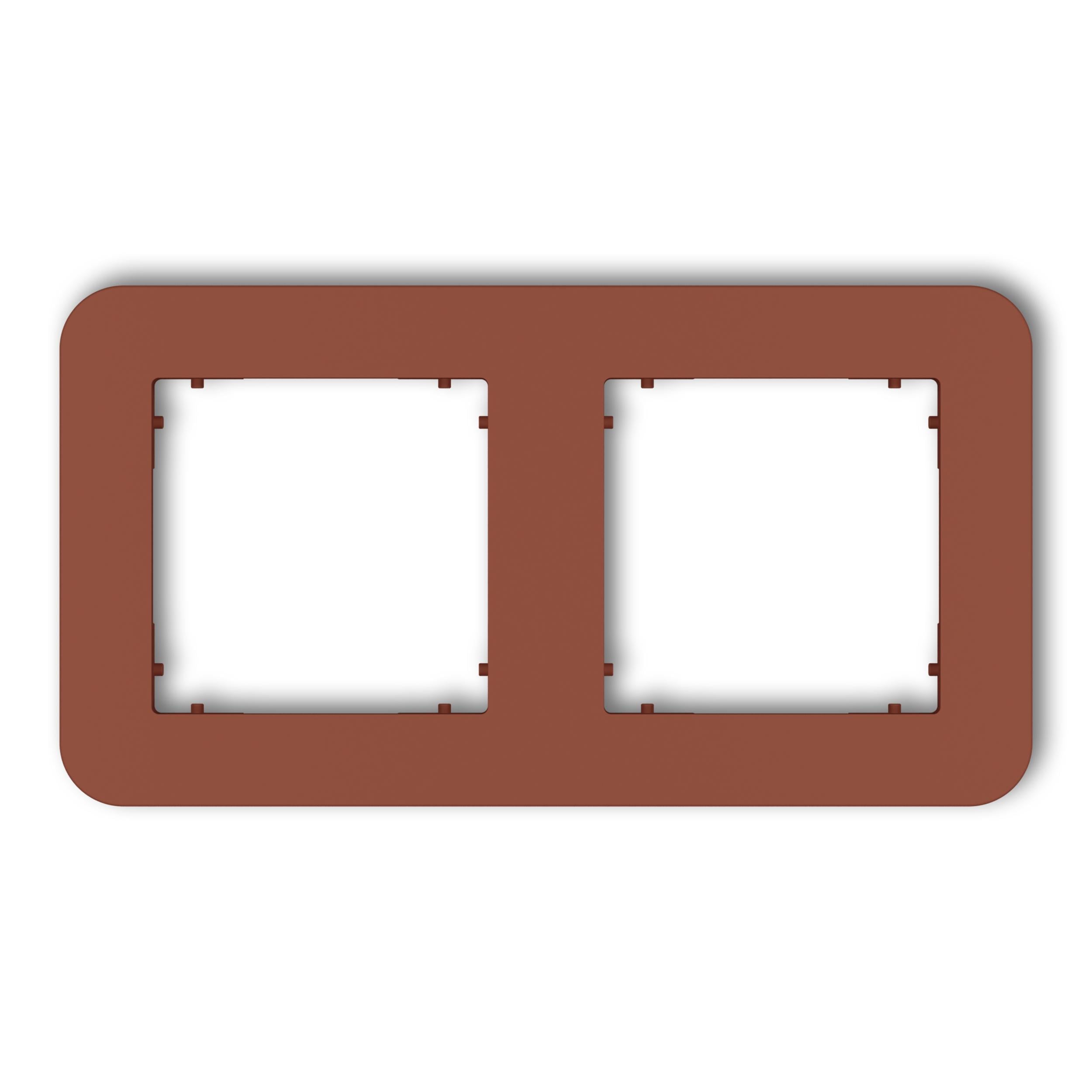 Рамка двойная универсальная закругленная Karlik Mini Терракотовый (63MRTZ-2)