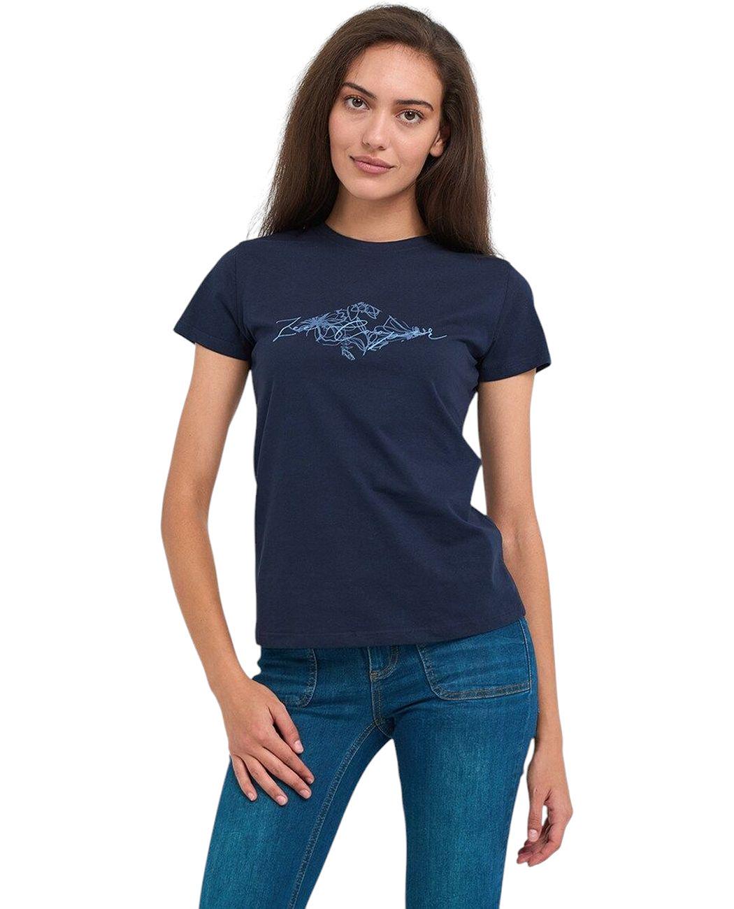 Футболка женская Lee Cooper 20196159.N30 S Синий (5942723122216)