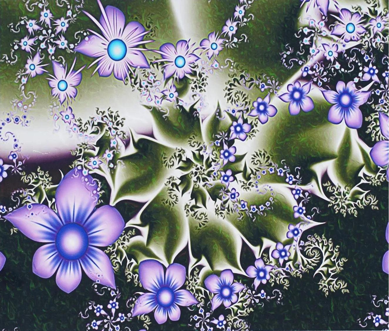 Алмазна мозаїка TK Group AL86434/30 Фрактальні квіти зі стразами різної форми в коробці 40х50 см (24707722)