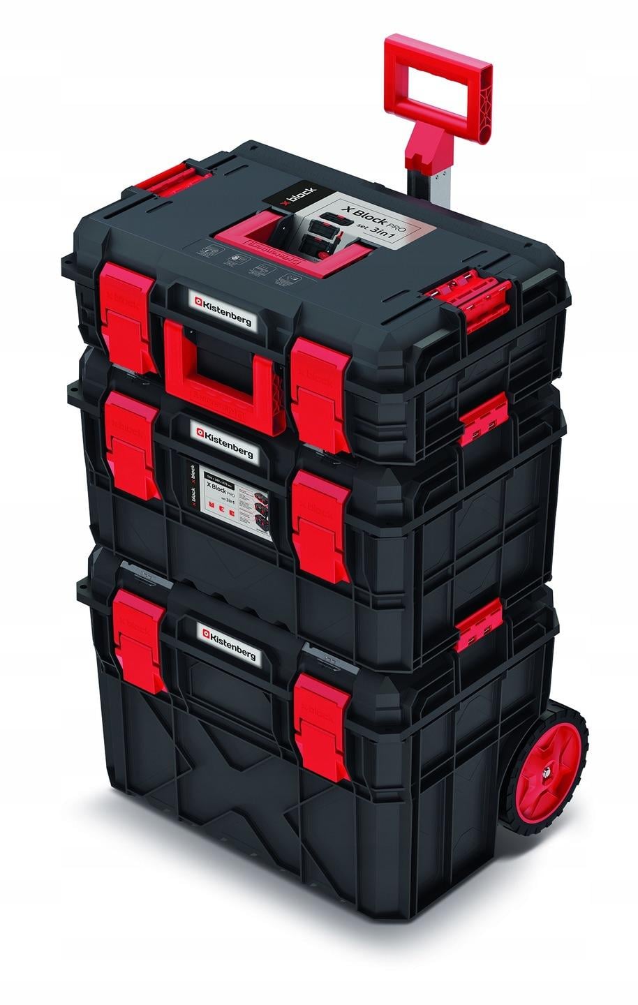 Набор ящиков для инструментов X BLOCK PRO set Kistenberg KXBS604095 на колесах 546x380x870 мм