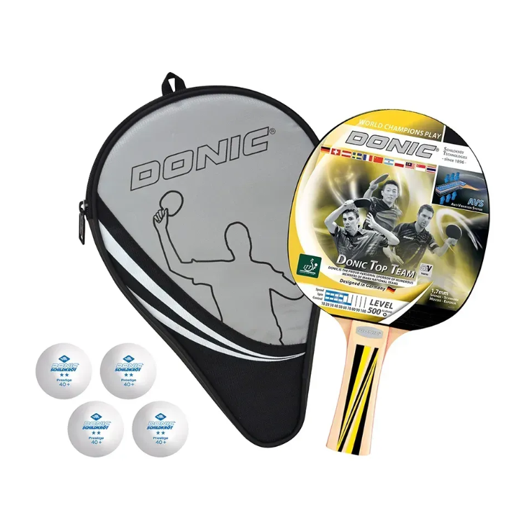 Набір для настільного тенісу DONIC TOP TEAM 500 ракетка/4 м'ячі/чохол (788451)