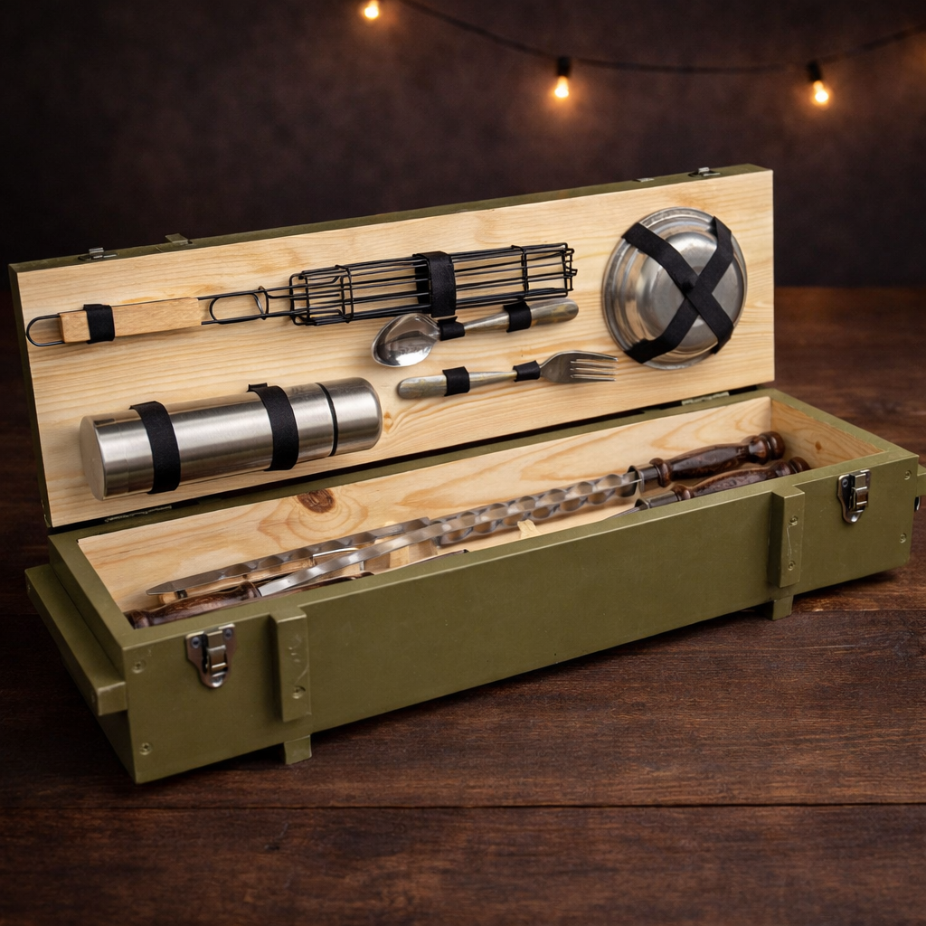 Подарочный набор шампуров Jooki Оливковый комбат (10224)