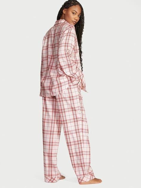 Піжама фланель сорочка/шорти Victoria's Secret Flannel Short Pajama Set S Рожевий (26811628D) - фото 2