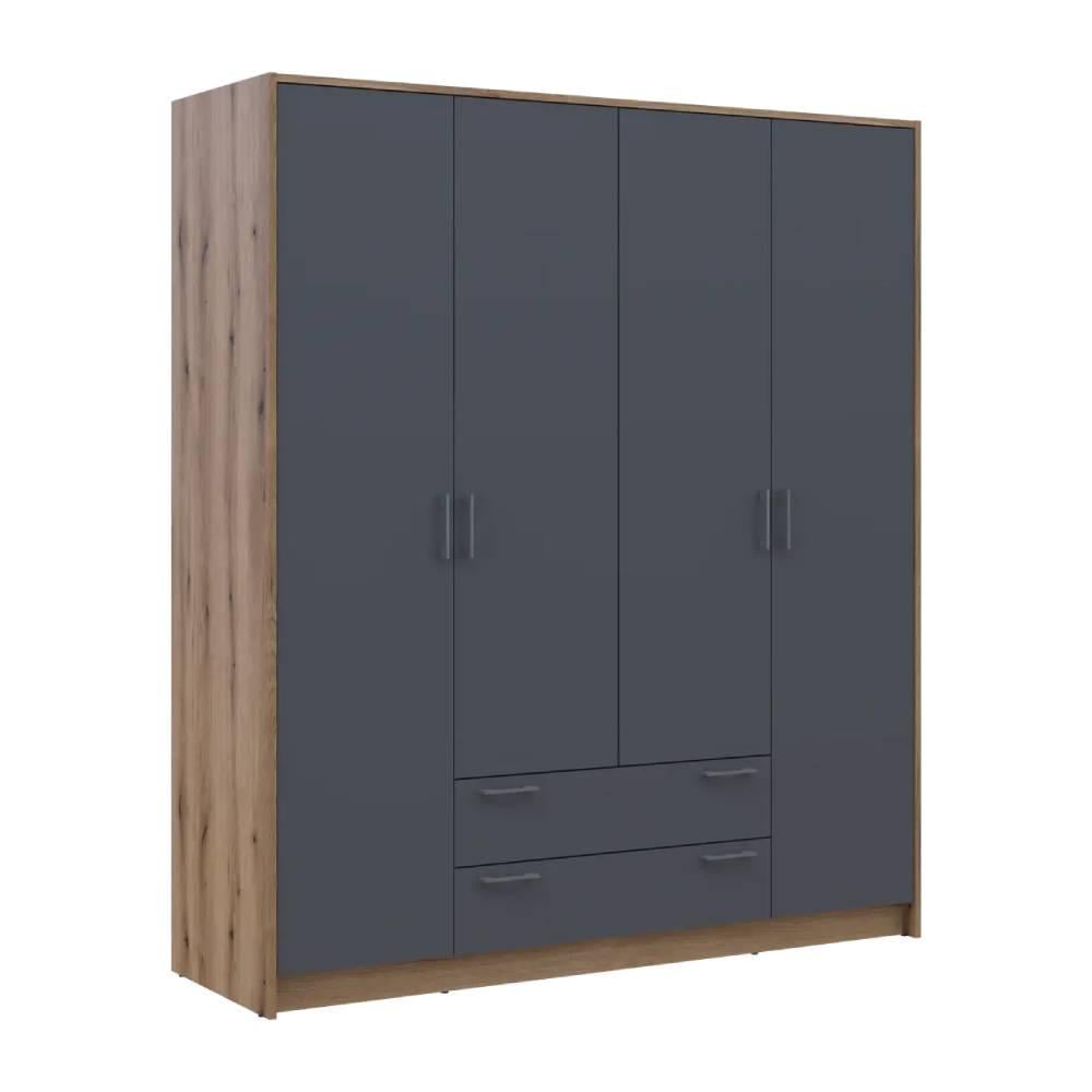 Шкаф Doros Ронди DRS-011659 4ДСП 160х52х195 см Дуб Артизан/Графит(80737824)