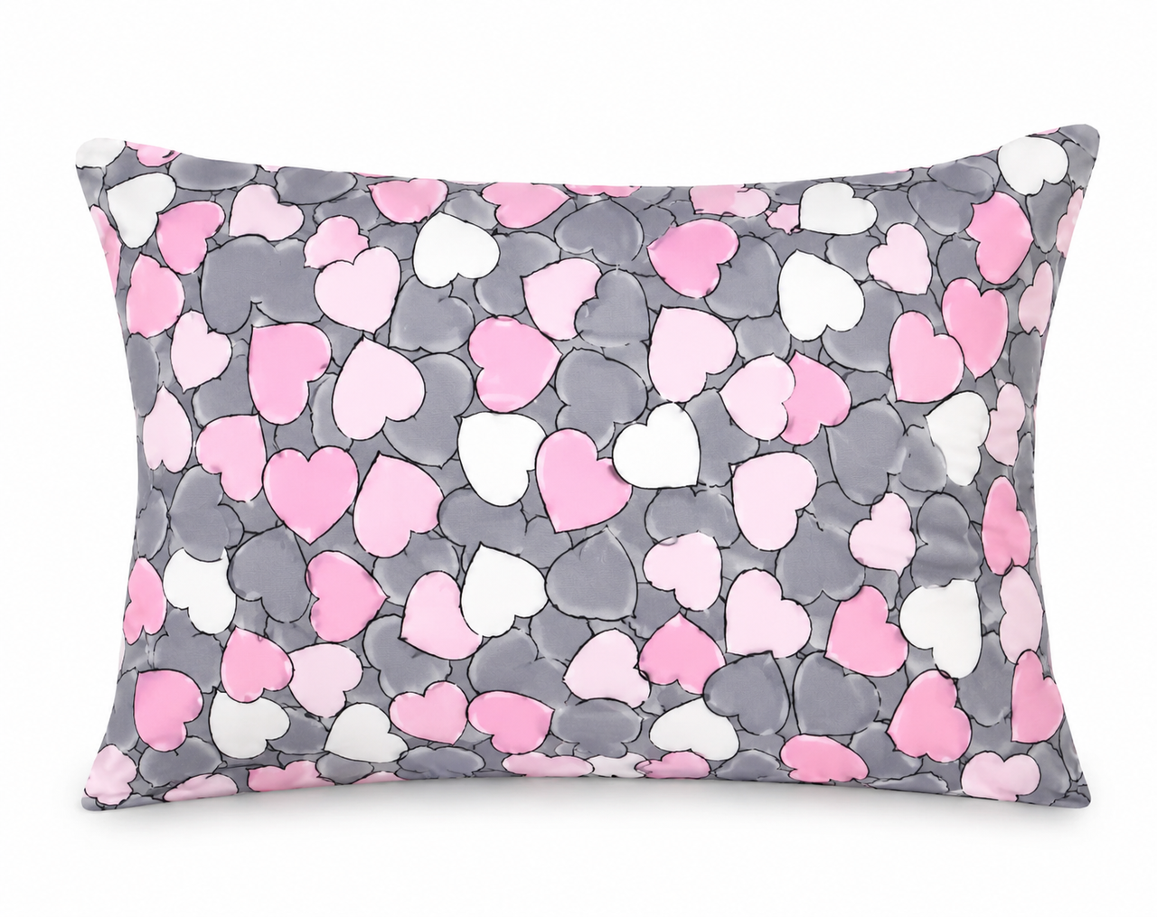 Наволочка фланель бавовна Сердечка 70х70 см Сірий (3161623147) Наволочка фланель бавовна Сердечка 70х70 см Сірий (3161623147)