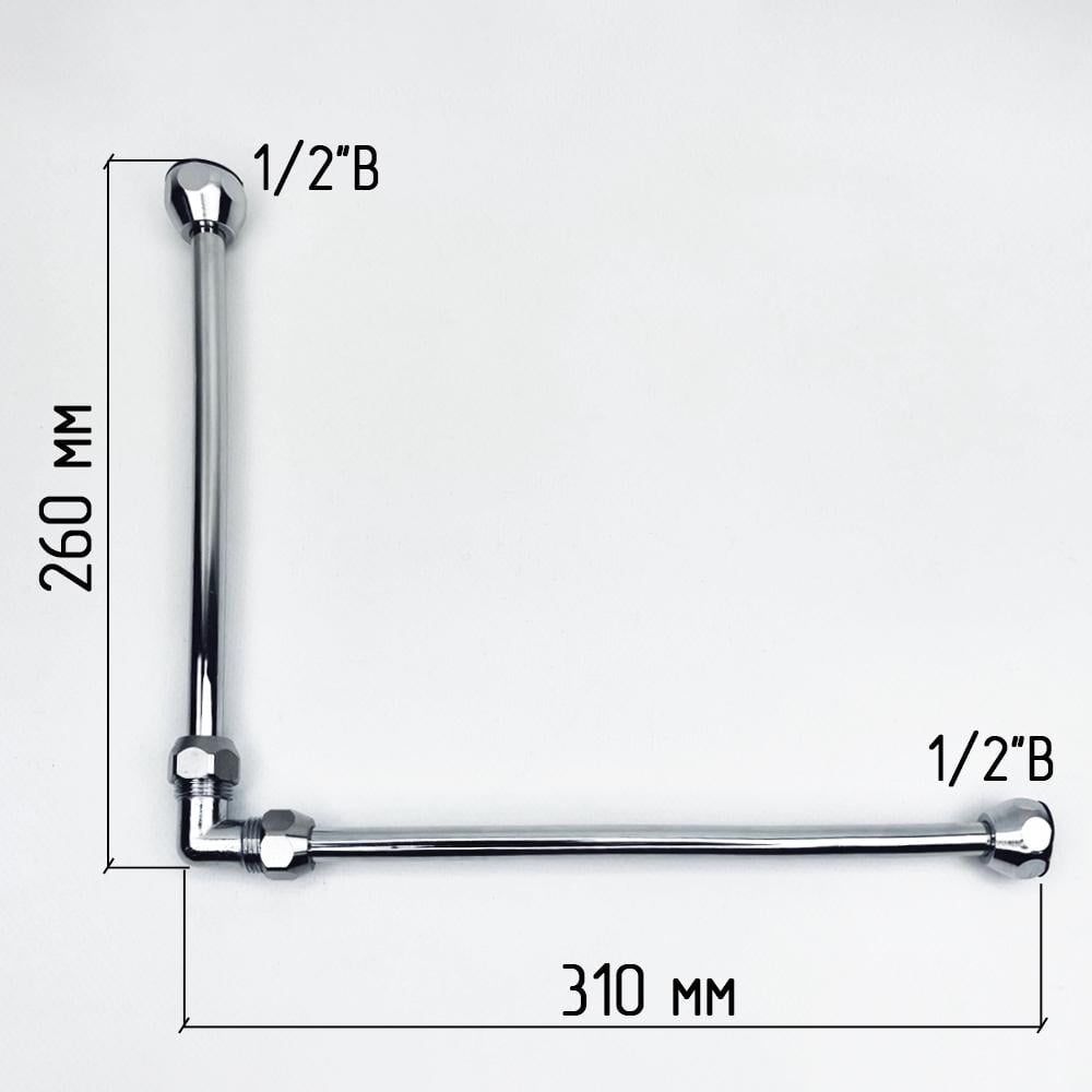 Підводка гнучка хромована мідна Flexy 55 см 25+30 бумеранг XXL d 10 мм 1/2"ВВ Chrome - фото 4 Підводка гнучка хромована мідна Flexy 55 см 25+30 бумеранг XXL d 10 мм 1/2"ВВ Chrome - фото 4