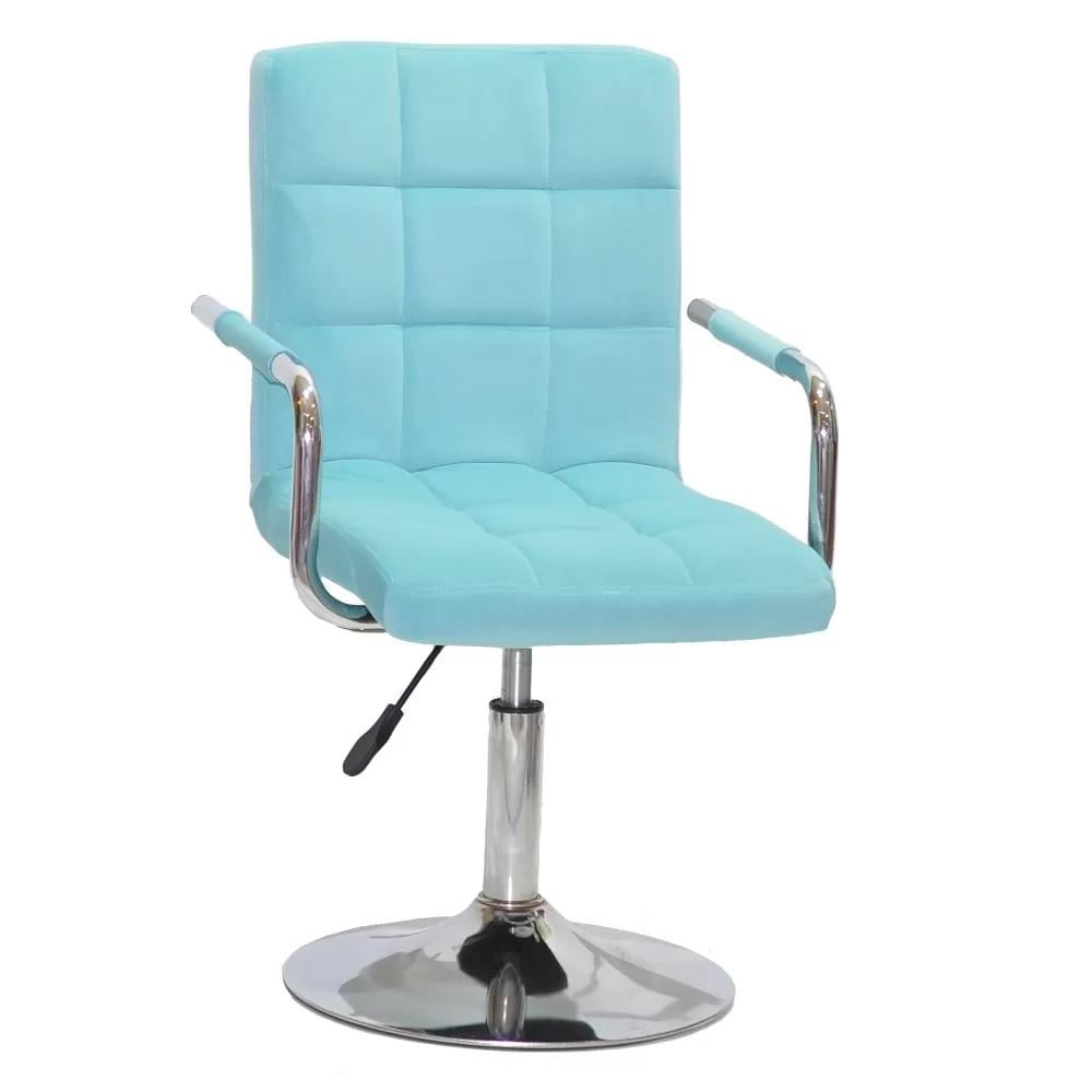 Стул Tower Arm Lift бархат Голубой (114157)
