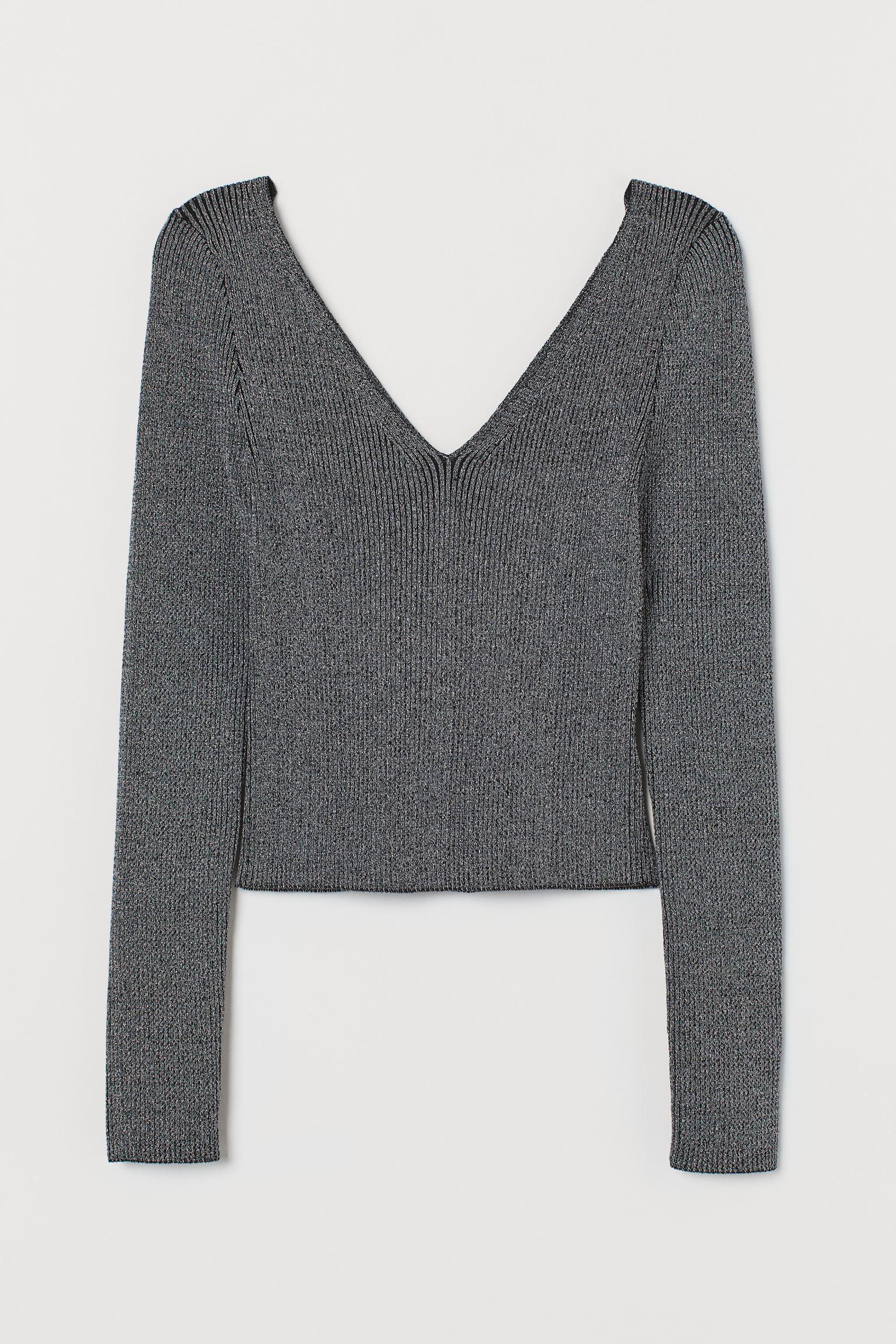 Джемпер H&M Блеск S Темно-серый (16027987340)