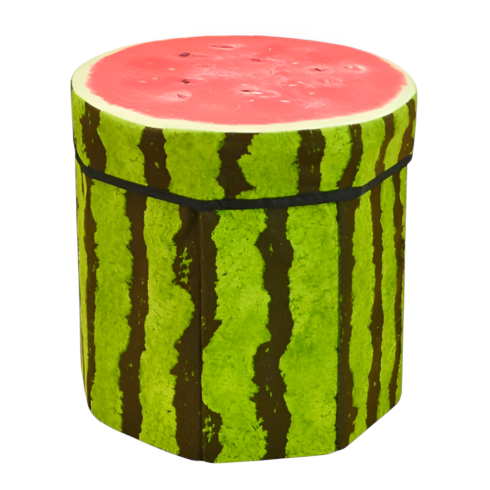 Пуф складаний Stenson Fruits 30х30х30 см Зелений з чорним/Рожевий (R33430-S) - фото 1 Пуф складаний Stenson Fruits 30х30х30 см Зелений з чорним/Рожевий (R33430-S) - фото 1