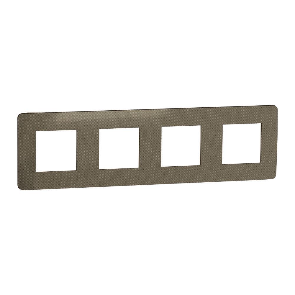 Рамка четырехместная Schneider Electric Unica Studio Бронзовый/Бежевый (NU280851)
