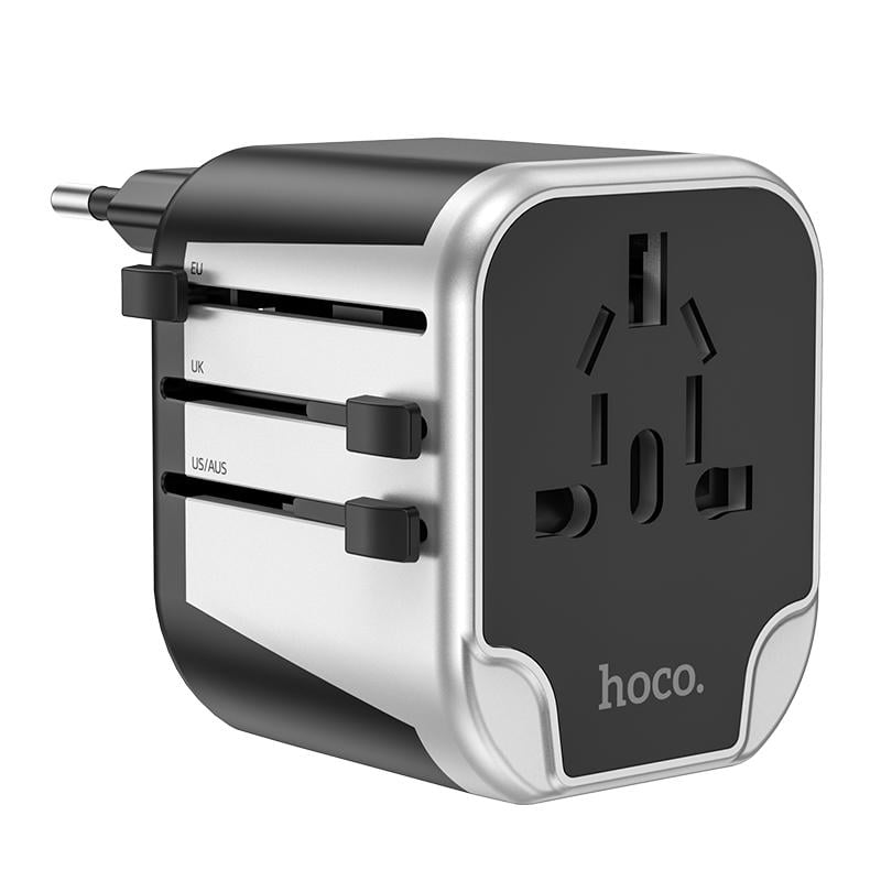 Зарядний пристрій мережевий Hoco AC5 Level dual port universal conversion charger Black (6931474778284) Зарядний пристрій мережевий Hoco AC5 Level dual port universal conversion charger Black (6931474778284)