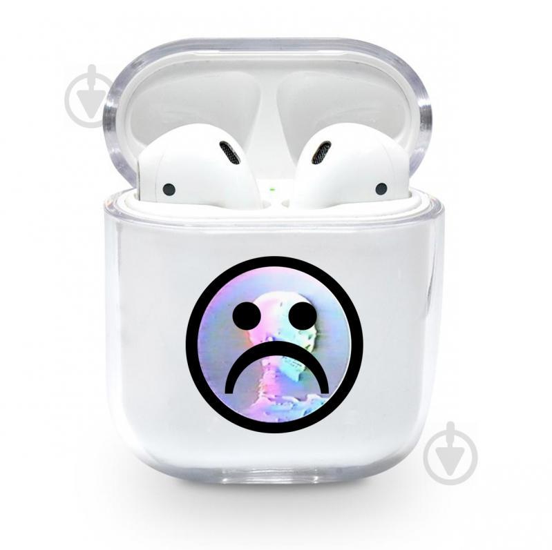 Прозрачный силиконовый чехол Apple AirPods с рисунком - SAD (KAP1119) Прозрачный силиконовый чехол Apple AirPods с рисунком - SAD (KAP1119)